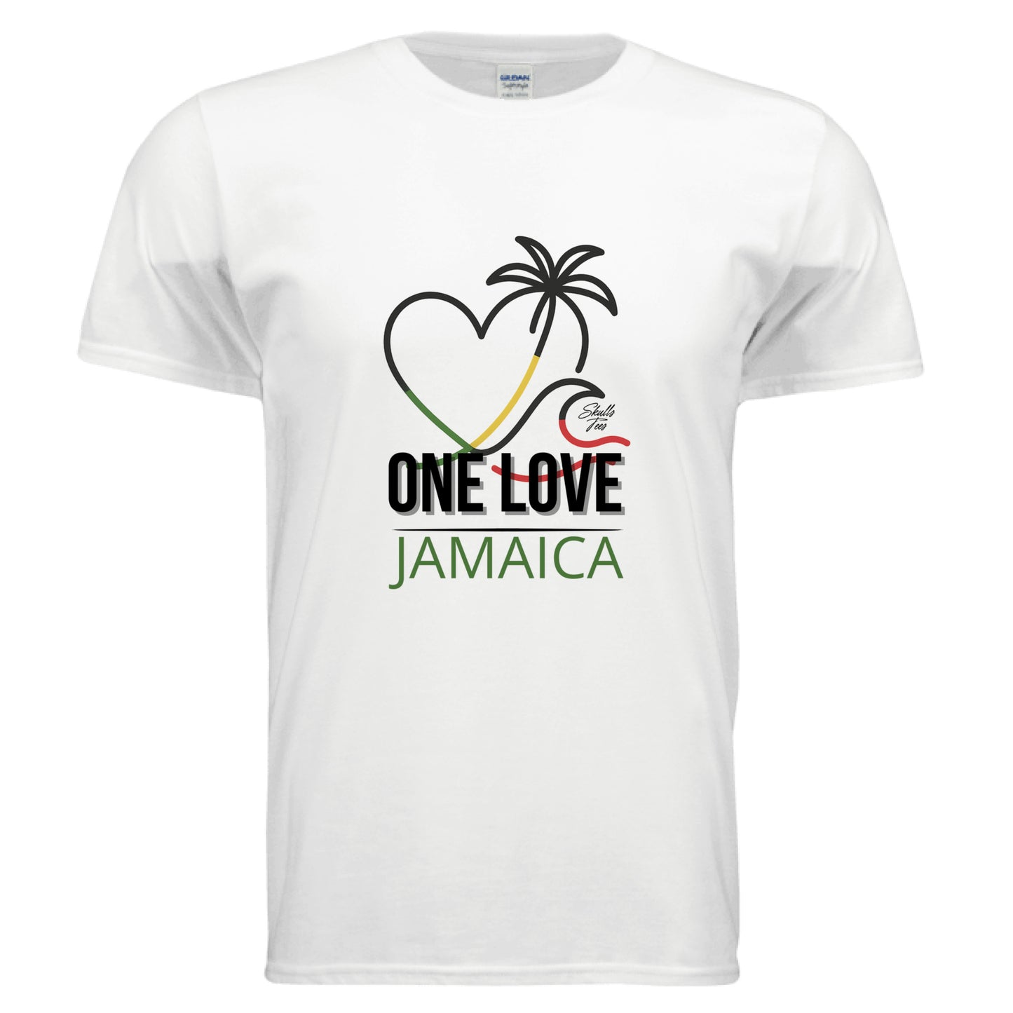 Reggae-inspired one love graphic tee