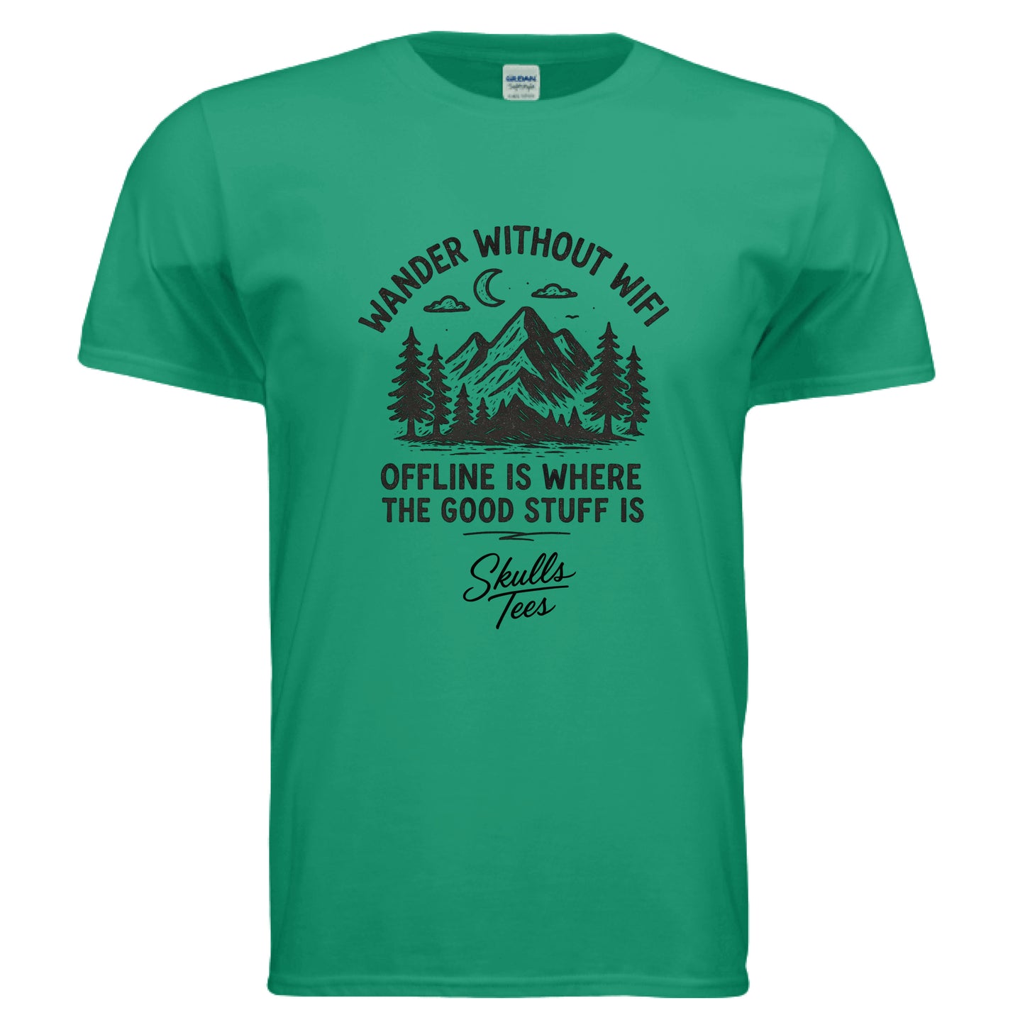 Wander without wifi travel graphic tee