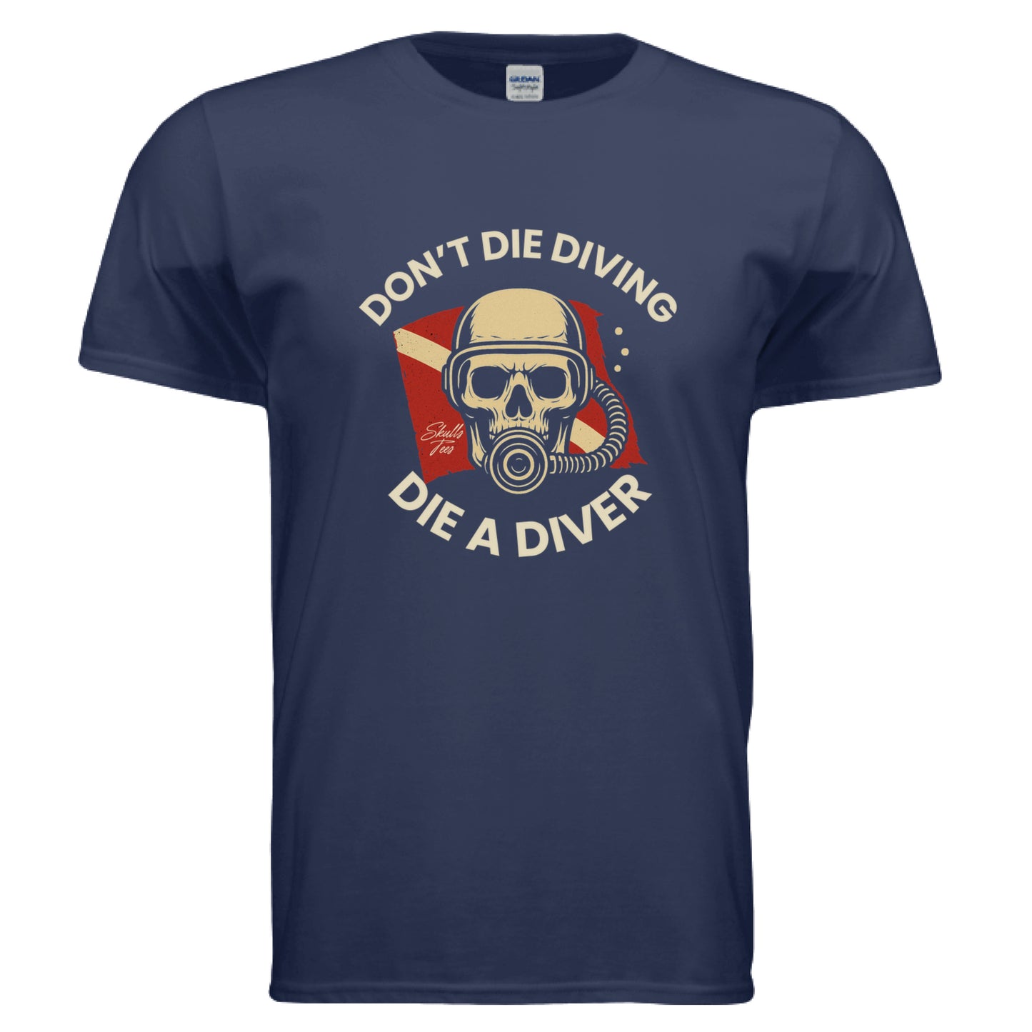 Die a Diver Scuba Graphic Tee -Blue