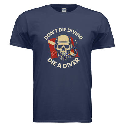 Die a Diver Scuba Graphic Tee -Blue