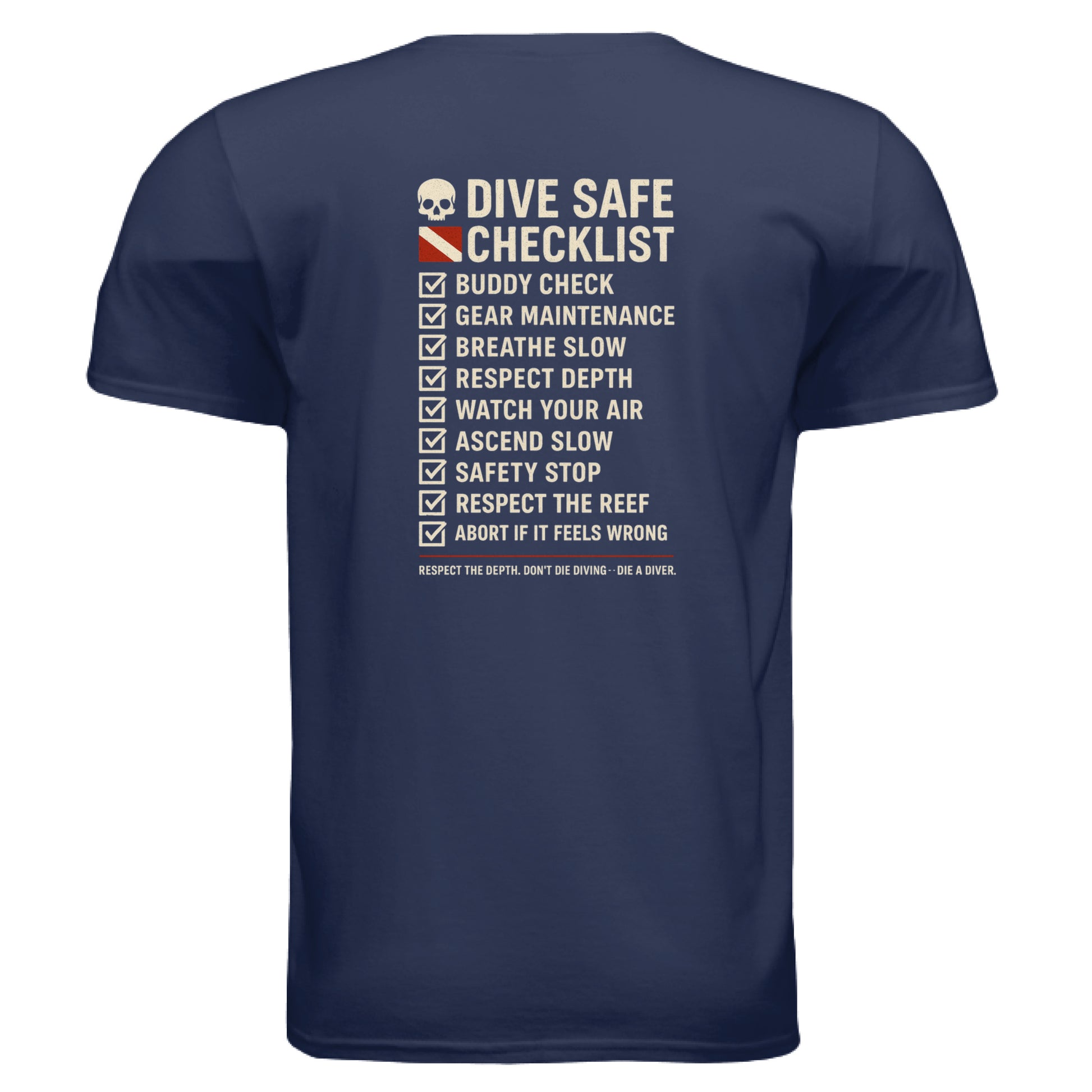 Die a Diver Scuba Graphic Tee-Blue
