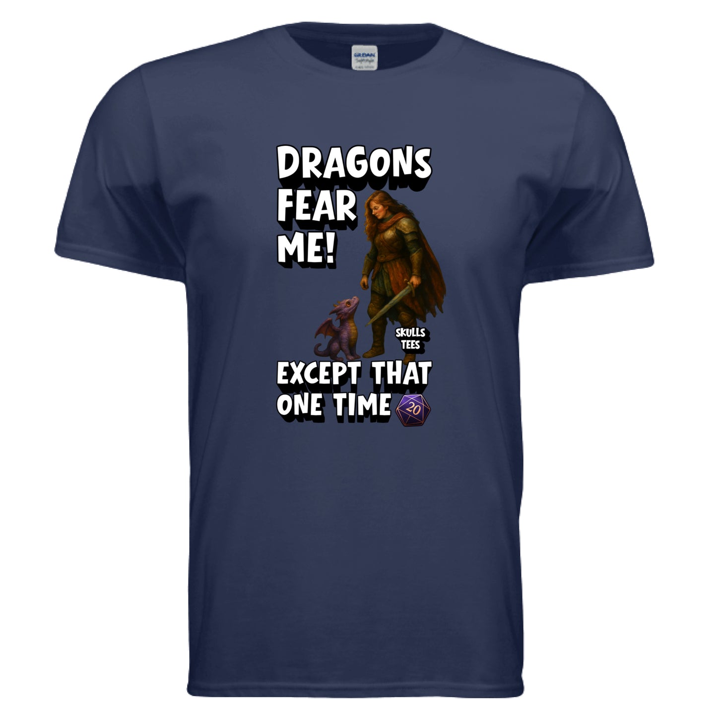 Dragons Fear Me D20 Tee | Funny RPG Graphic Tee
