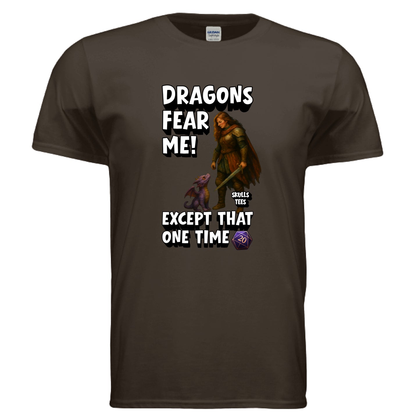 Dragons Fear Me D20 Tee | Funny RPG Graphic Tee