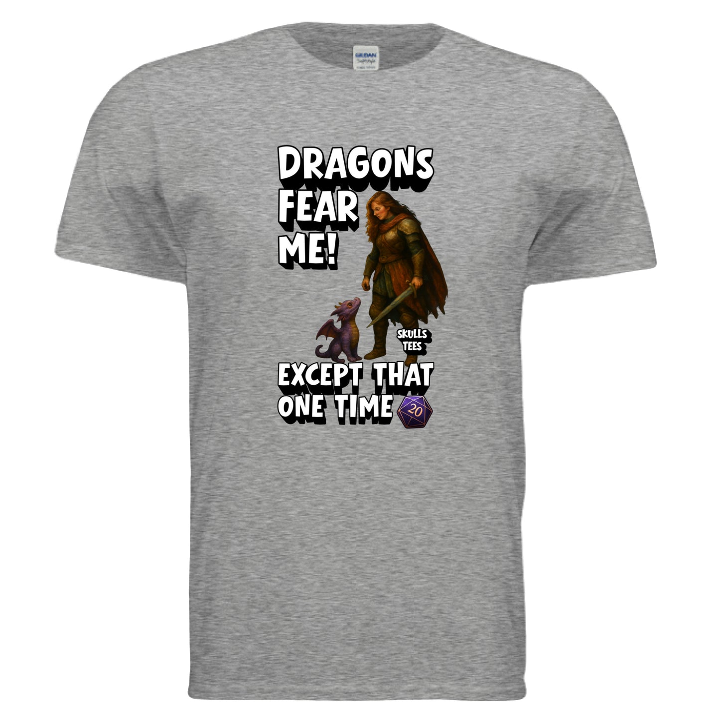 Dragons Fear Me D20 Tee | Funny RPG Graphic Tee