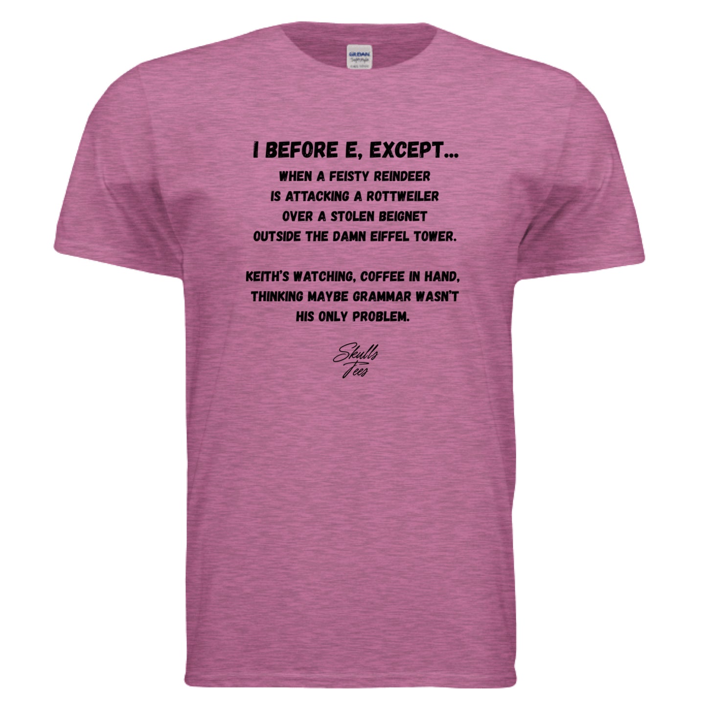 Funny grammar rule i before e tee
