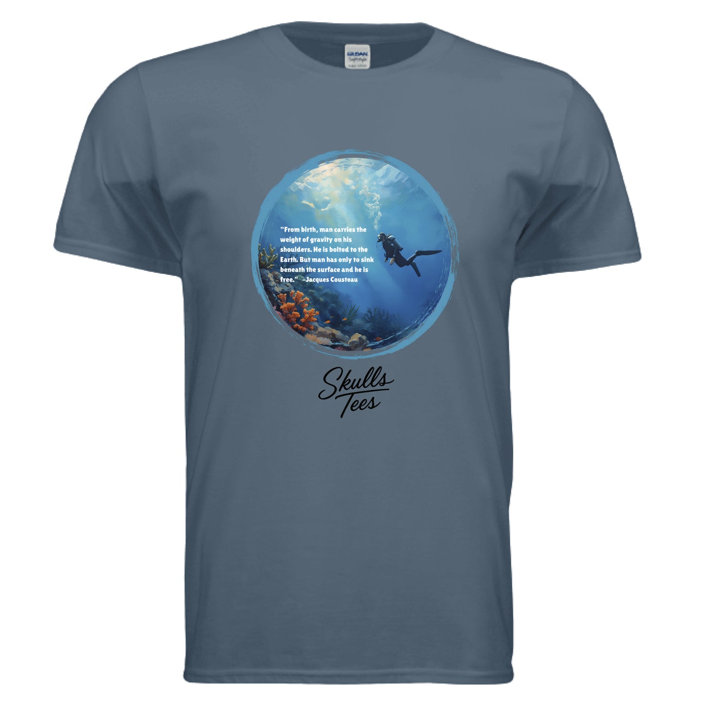 Jacques Cousteau tribute scuba explorer tee