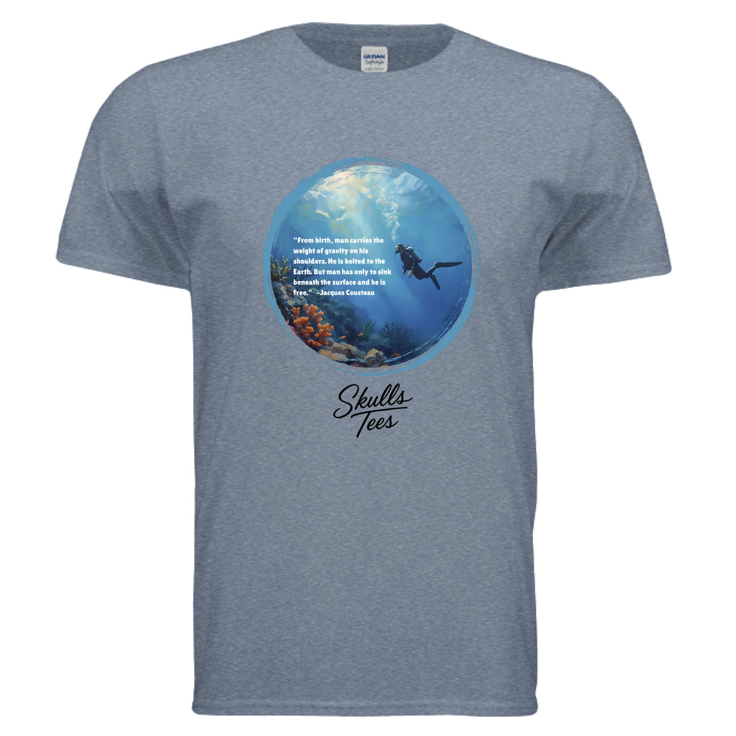 Jacques Cousteau tribute scuba explorer tee
