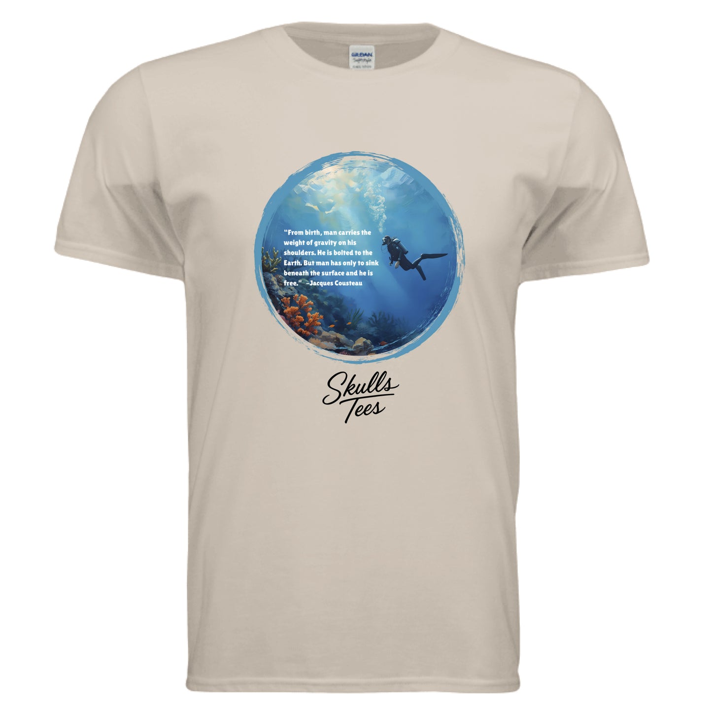 Jacques Cousteau tribute scuba explorer tee