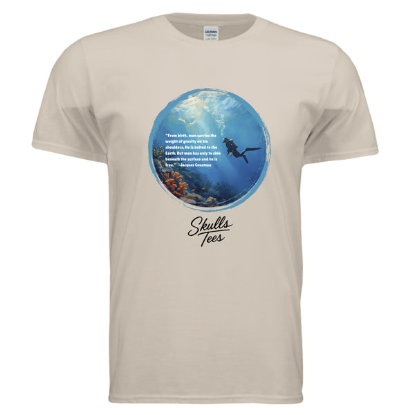 Jacques Cousteau tribute scuba explorer tee