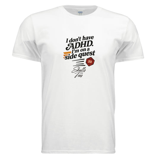 Side quest d20 humor graphic tee
