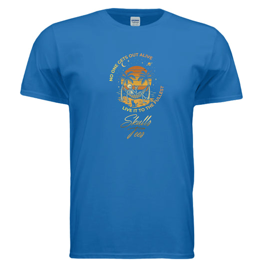 ROYAL - Skull beach themed no one gets out tee
