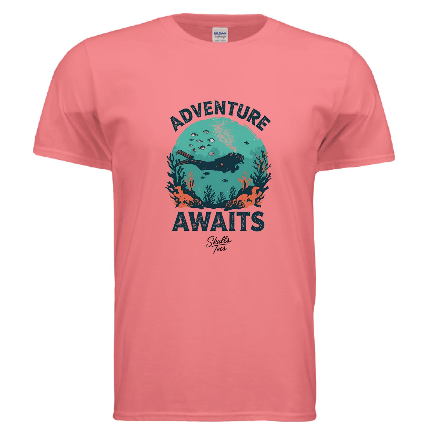 Adventure Awaits Tee - Coral Silk 