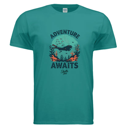 Adventures Awaits Tee - Jade Dome