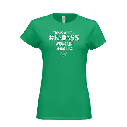 Badass woman empowerment graphic tee with bold contrast
