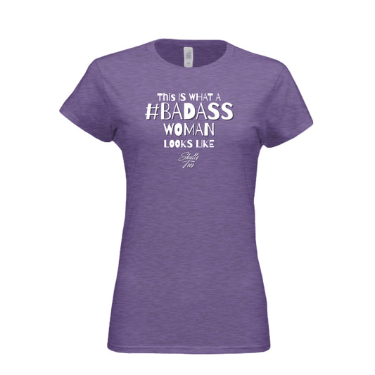 Badass woman empowerment graphic tee with bold contrast

