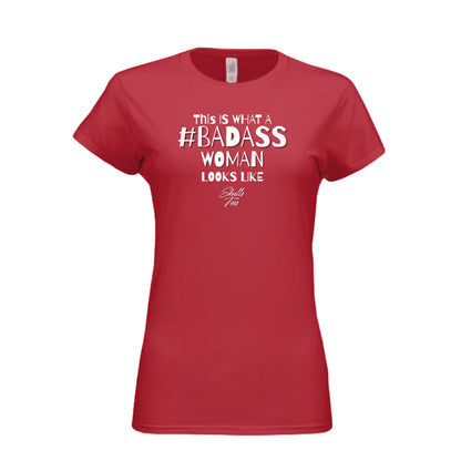 Badass woman empowerment graphic tee with bold contrast
