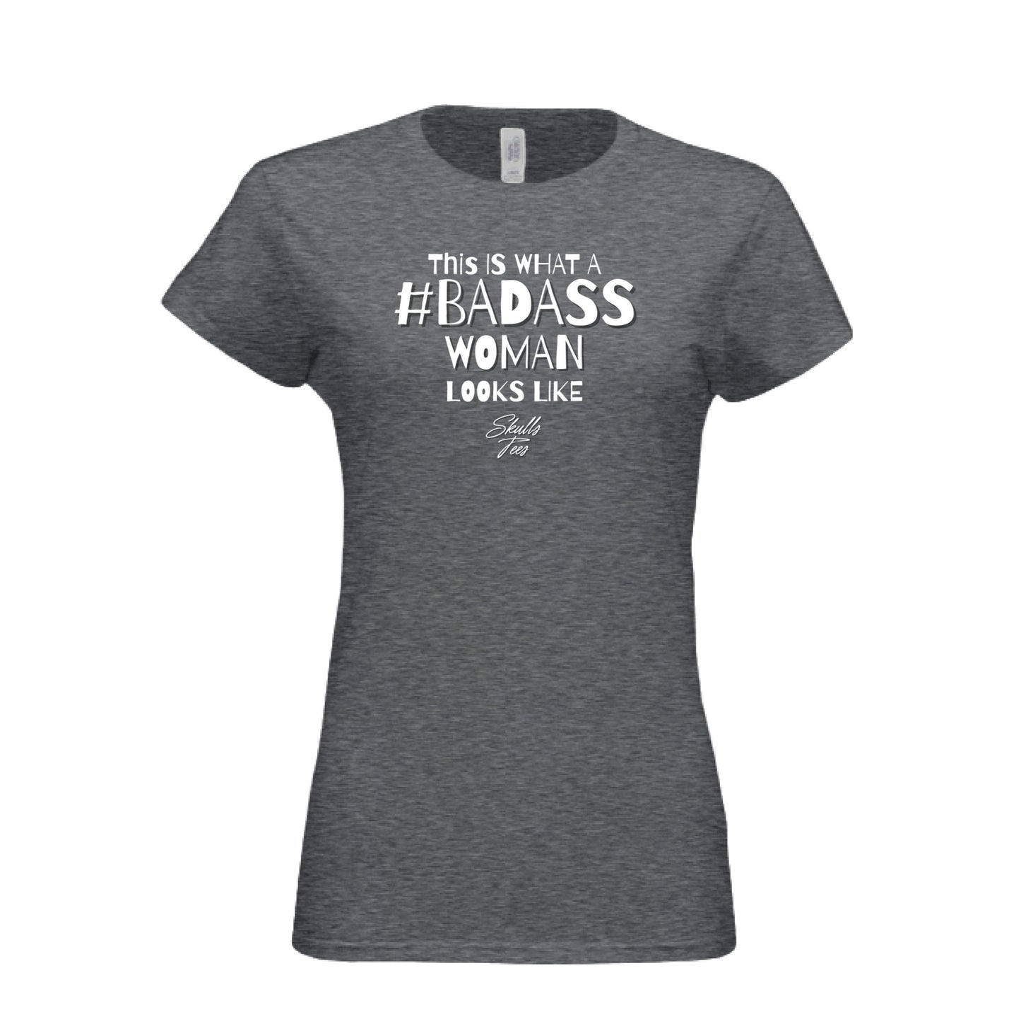 Badass woman empowerment graphic tee with bold contrast
