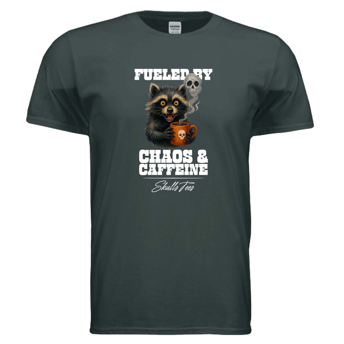Chaos Caffeine Raccoon Tee Shirt