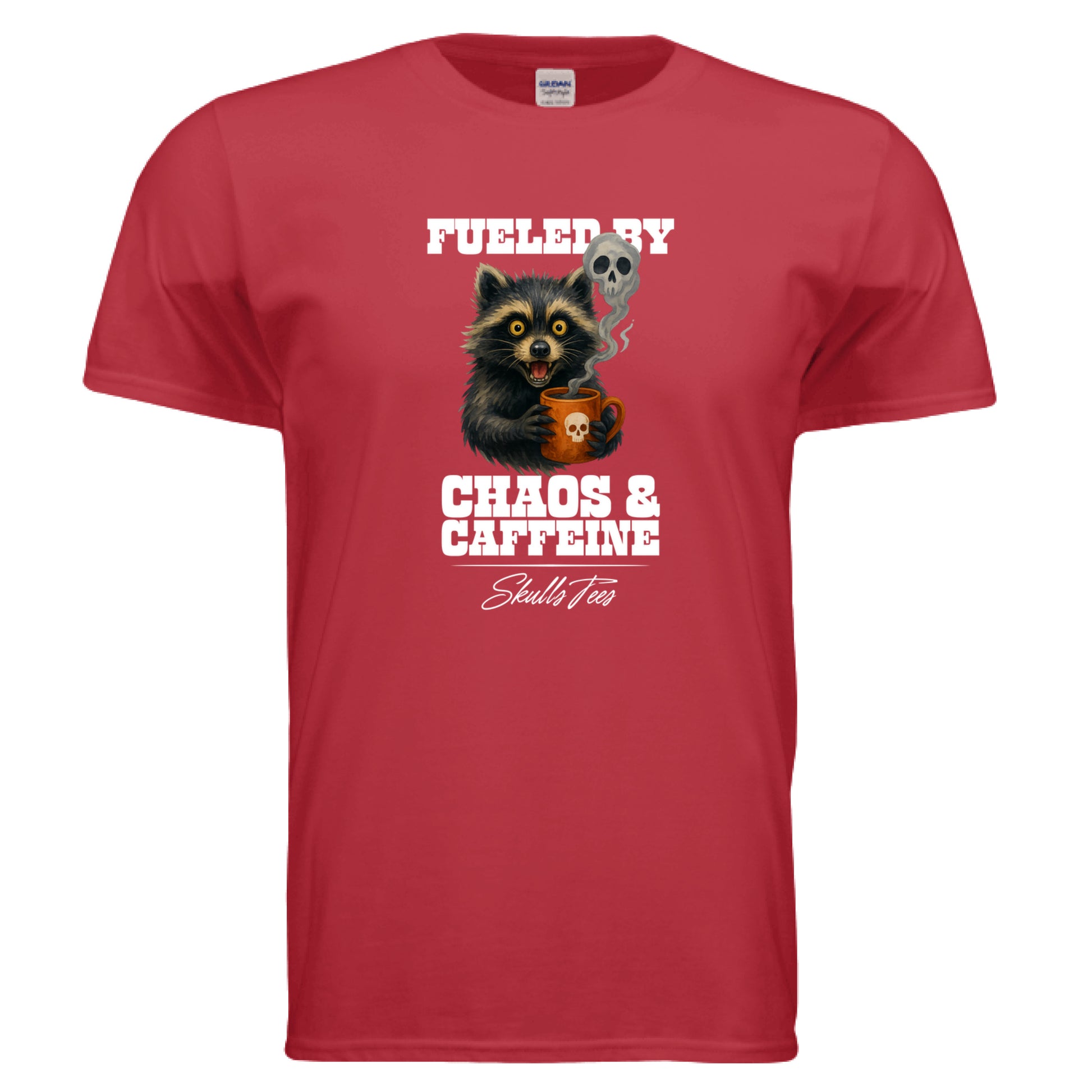 Chaos Caffeine Raccoon Tee Shirt