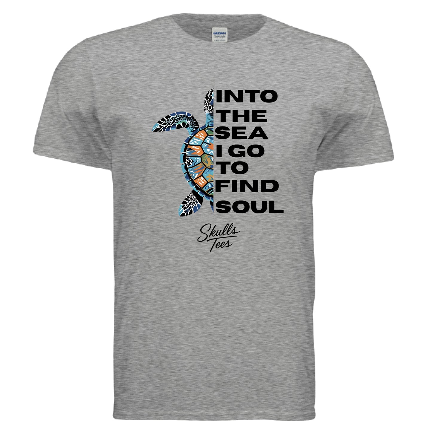 sea turtle graphic tee with bold vector artwork and ocean-vibe design