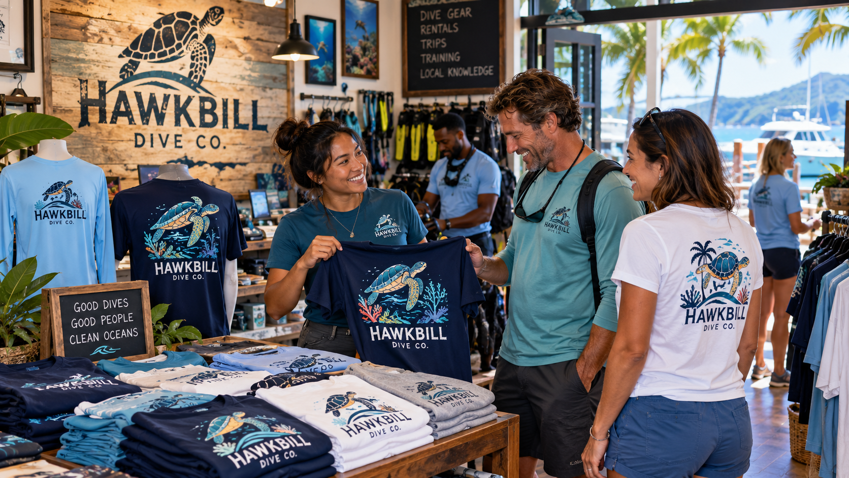 Dive industry custom apparel