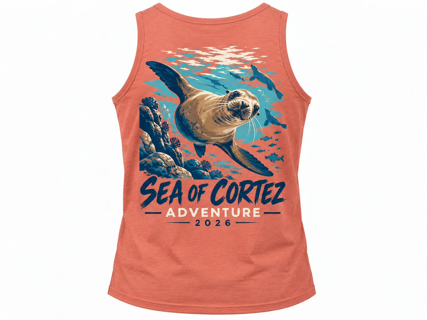 Sea of Cortez Adventure tank top mockup
